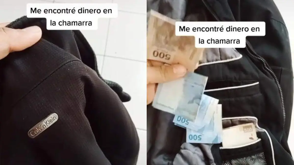 Chamarra comprada en tianguis escondia dinero